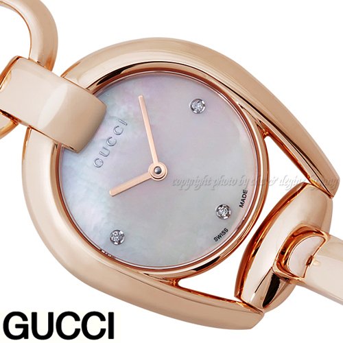 Gucci Horsebit Collection Diamonds Mother of Pearl Dial Rose Gold Steel Strap Watch For Women - YA139508 Buy Now By Gucci