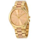 Michael Kors Slim Runway Pink Dial Two Tone Steel Strap Watch for Women - MK3493 Buy Now By Michael Kors