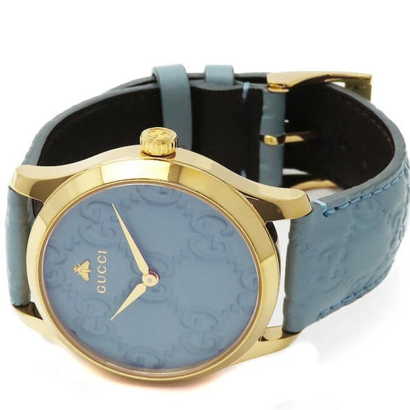 Gucci G Timeless Quartz Blue Dial Blue Leather Strap Watch For Men - YA1264097 Buy Now By Gucci