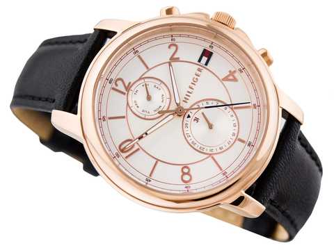 Tommy Hilfiger Claudia White Dial Black Leather Strap Watch for Women - 1781817 Buy Now By Tommy Hilfiger