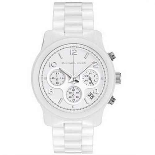Michael Kors Runway White Ceramic Dial White Steel Strap Watch for Women - MK5161 Buy Now By Michael Kors