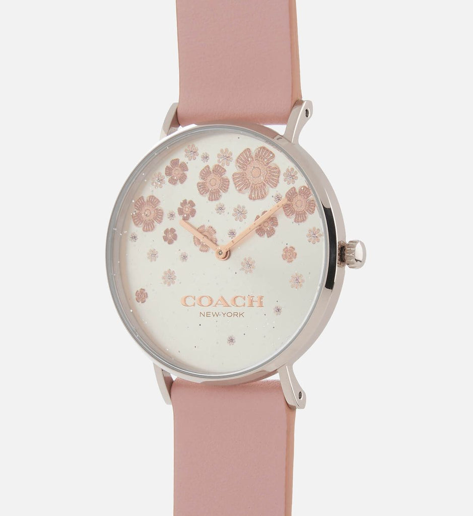 Coach Perry Silver Dial Pink Leather Strap Watch For Women - 14503325 Buy Now By Coach