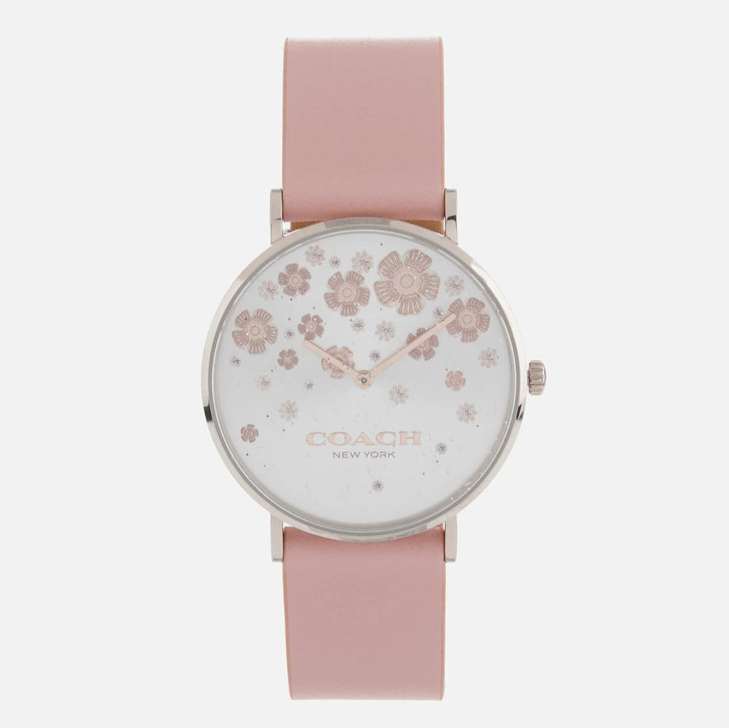 Coach Perry Silver Dial Pink Leather Strap Watch For Women - 14503325 Buy Now By Coach