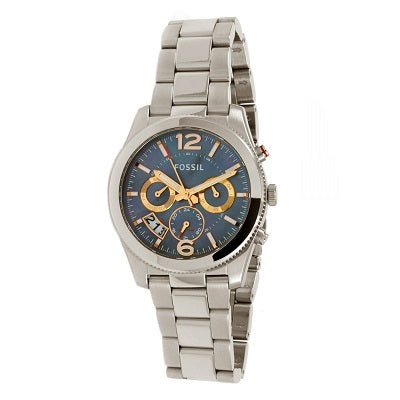 Fossil Perfect Boyfriend Mother of Pearl Blue Dial Silver Steel Strap Watch for Women - ES3880 Buy Now By Fossil