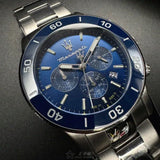 Maserati Competizione Chronograph Blue Dial Silver Steel Strap Watch For Men - R8873600002 Buy Now By Maserati