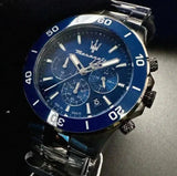 Maserati Competizione Chronograph Blue Dial Black Steel Strap Watch For Men - R8873600005 Buy Now By Maserati