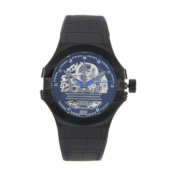 Maserati Potenza Automatic Black Dial Black Leather Strap Watch For Men - R8821108009 Buy Now By Maserati