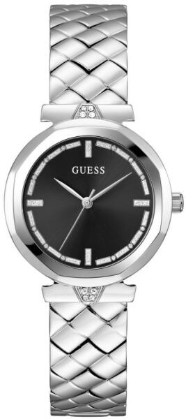 Guess Rumour Quartz Black Dial Silver Steel Strap Watch For Women - GW0613L1 Buy Now By Guess