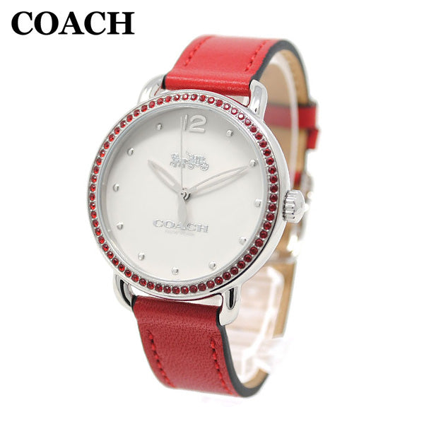 Coach Delancey White Dial Red Leather Strap Watch for Women - 14502878 Buy Now By Coach