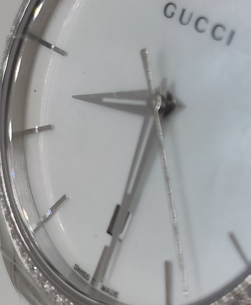 Gucci G Timeless Mother of Pearl White Dial Silver Steel Strap Watch For Women - YA126444 Buy Now By Gucci