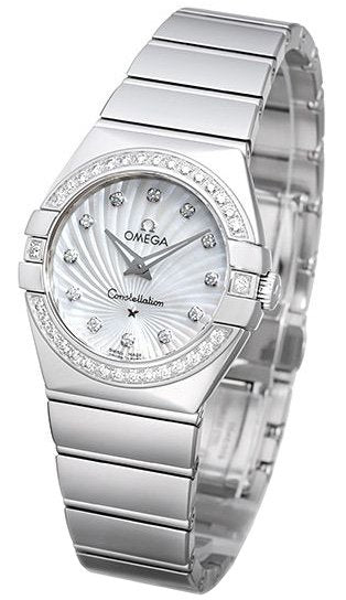 Omega Constellation Quartz Diamonds Silver Dial Silver Steel Strap Watch for Women - 123.15.27.60.55.004 Buy Now By Omega