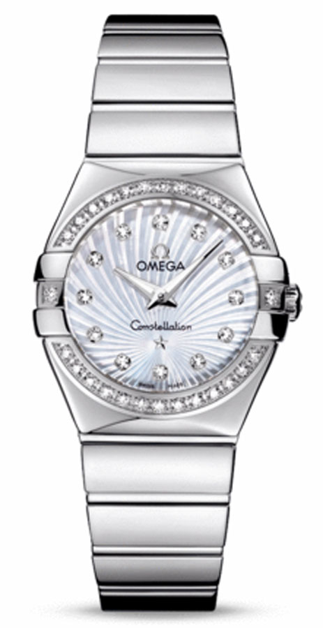 Omega Constellation Quartz Diamonds Silver Dial Silver Steel Strap Watch for Women - 123.15.27.60.55.004 Buy Now By Omega