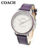 Coach Delancey White Dial Purple Leather Strap Watch for Women - 14502886 Buy Now By Coach