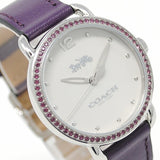 Coach Delancey White Dial Purple Leather Strap Watch for Women - 14502886 Buy Now By Coach