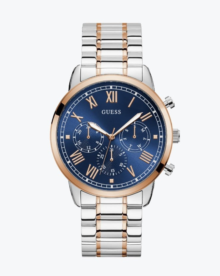 Guess Hendrix Chronograph Blue Dial Two Tone Steel Strap Watch for Men - W1309G4 Buy Now By Guess