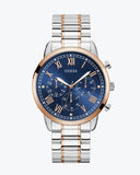 Guess Hendrix Chronograph Blue Dial Two Tone Steel Strap Watch for Men - W1309G4 Buy Now By Guess
