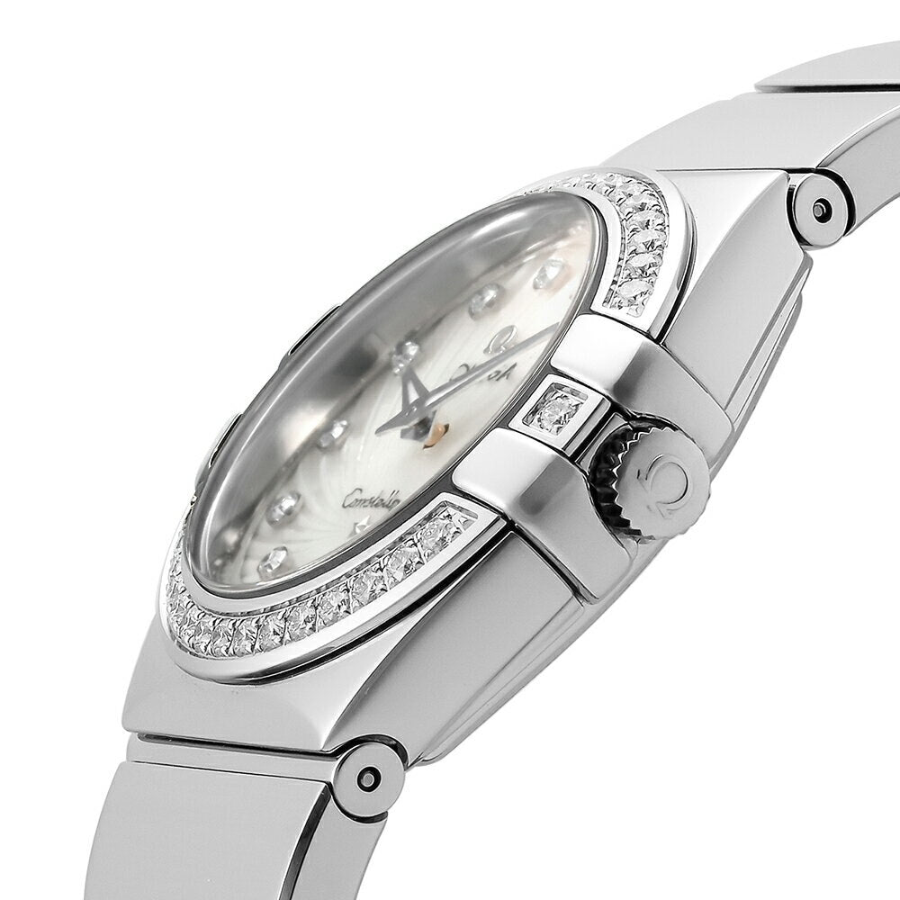 Omega Constellation Quartz Diamonds Silver Dial Silver Steel Strap Watch for Women - 123.15.27.60.55.004 Buy Now By Omega