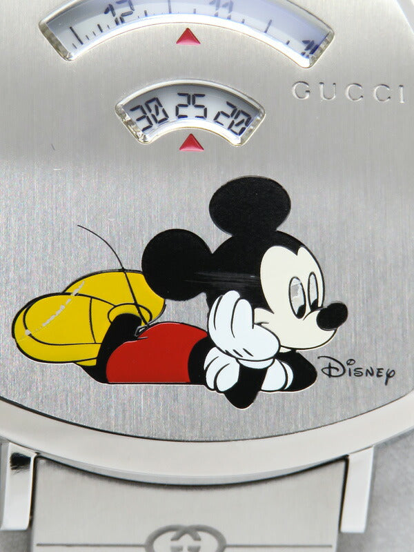 Gucci Grip x Disney Quartz Silver Dial Silver Steel Strap Unisex Watch - YA157419 Buy Now By Gucci