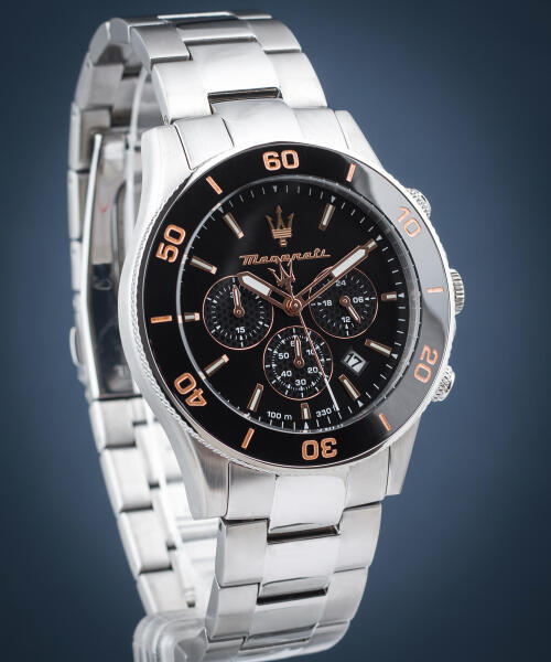 Maserati Competizione Chronograph Black Dial Silver Steel Strap Watch For Men - R8873600003 Buy Now By Maserati