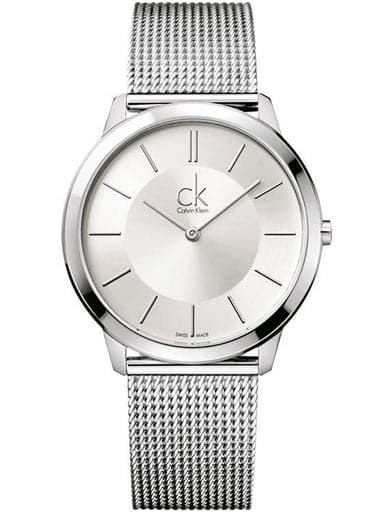 Calvin Klein Minimal Silver Dial Silver Mesh Bracelet Watch for Men - K3M21126 Buy Now By Calvin Klein