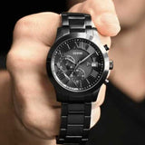 Guess Atlas Chronograph Black Dial Black Steel Strap Watch For Men - W0668G5 Buy Now By Guess