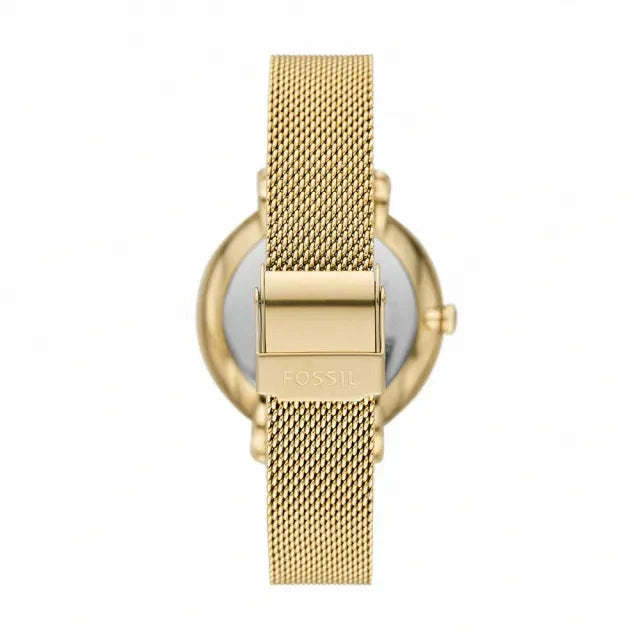 Fossil Jacqueline Dragonsteel Limited Edition Red Dial Gold Mesh Strap Watch for Women - ES5316 Buy Now By Fossil