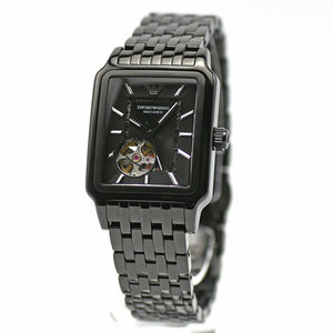 Emporio Armani Meccanico Black Dial Black Steel Strap Watch For Men - AR60058 Buy Now By Emporio Armani
