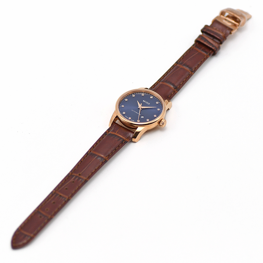 Mido Baroncelli Automatic Midnight Blue Dial Brown Leather Strap Watch For Women - M7600.3.65.8 Buy Now By Mido