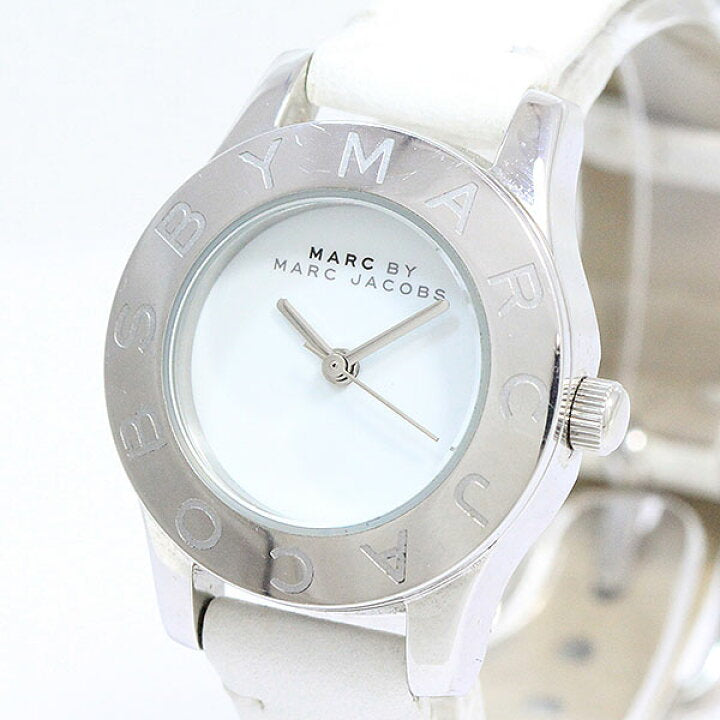 Marc Jacobs Mini Blade White Dial White Leather Strap Watch for Women - MBM1206 Buy Now By Marc Jacobs