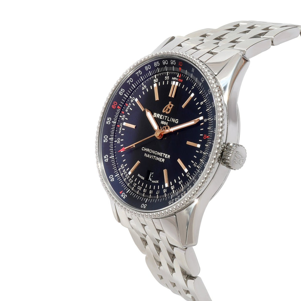 Breitling Navitimer Automatic 41mm Black Dial Silver Steel Strap Watch for Men - A17326241B1A1 Buy Now By Breitling