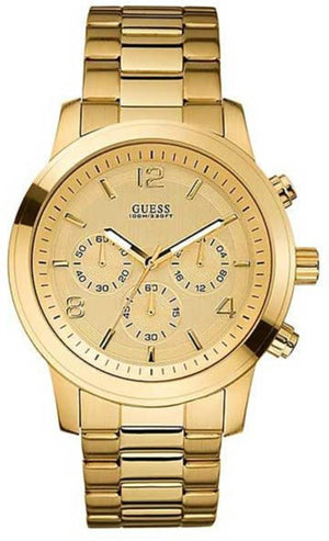 Guess Analog Gold Dial Gold Steel Strap Watch for Men - W15061G2 Buy Now By Guess