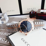 Gucci G Timeless Black Dial Two Tone Steel Strap Watch For Men - YA126410 Buy Now By Gucci