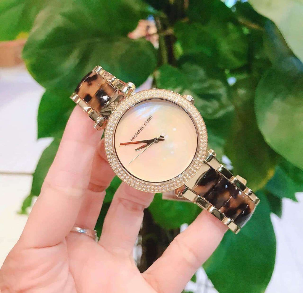 Michael Kors Parker Mother Of Pearl White Dial Two Tone Steel Strap Watch For Women - MK6518 Buy Now By Michael Kors