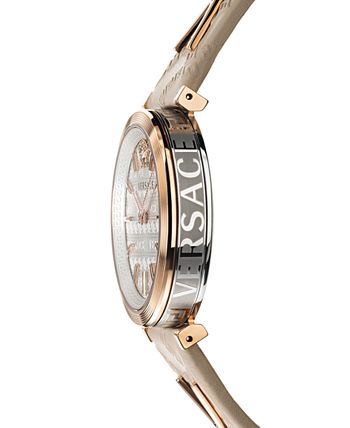 Versace V-Twist White Dial White Leather Strap Watch for Women - VELS00419 Buy Now By Versace