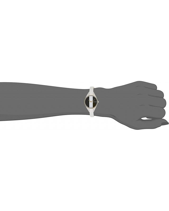 Calvin Klein Rebel White Black Dial White Leather Strap Watch for Women - K8P231L1 Buy Now By Calvin Klein