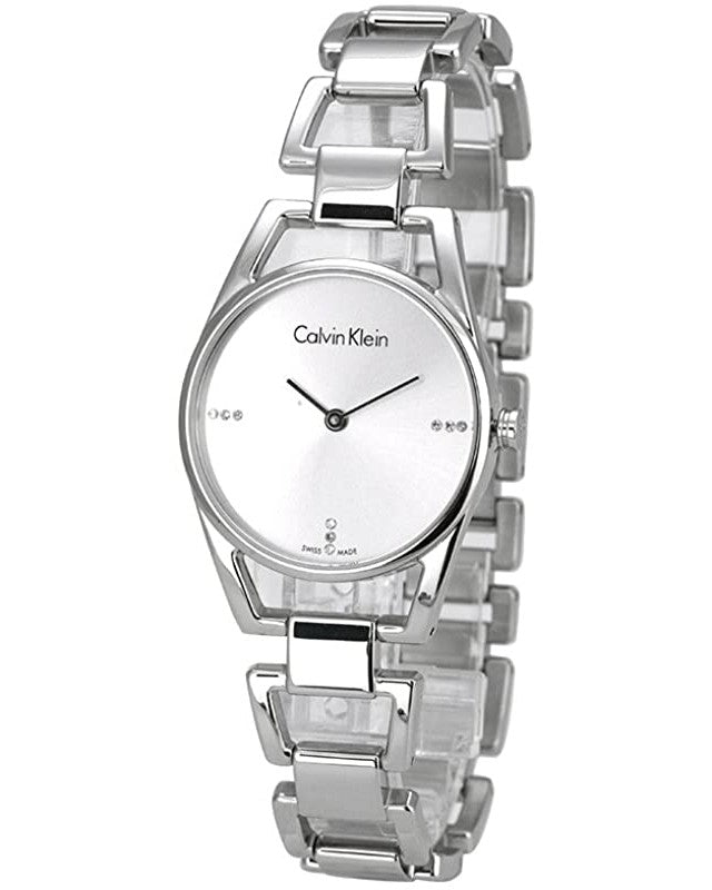 Calvin Klein Dainty Diamonds Silver Dial Sliver Steel Strap Watch for Women - K7L2314T Buy Now By Calvin Klein