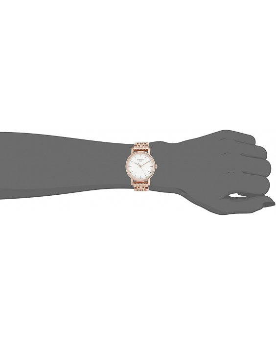 Tissot T Classic Everytime Small White Dial Rose Gold Mesh Bracelet Watch For Women - T109.210.33.031.00 Buy Now By Tissot