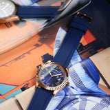 Guess Connoisseur Blue Dial Blue Silicone Strap Watch For Men - GW0335G2 Buy Now By Guess