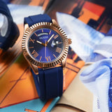 Guess Connoisseur Blue Dial Blue Silicone Strap Watch For Men - GW0335G2 Buy Now By Guess
