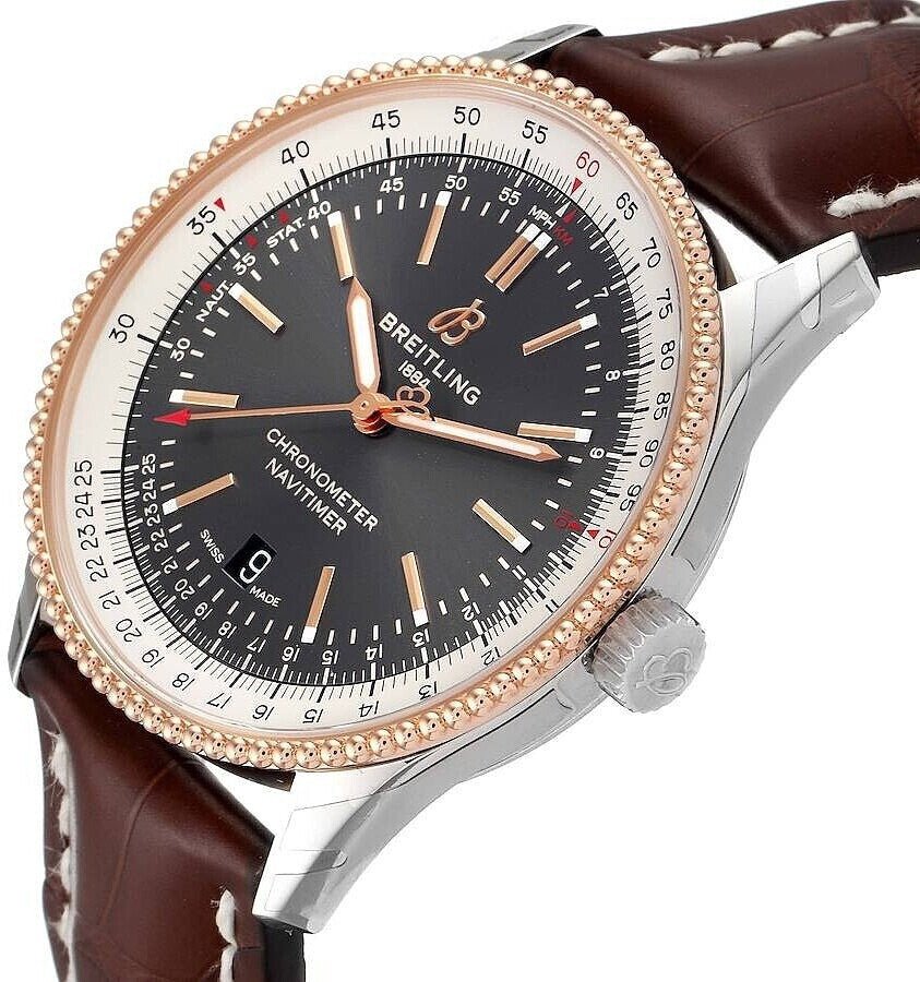 Breitling Navitimer 1 Automatic 41mm Black Dial Brown Leather Strap Mens Watch - U17326211M1P1 Buy Now By Breitling