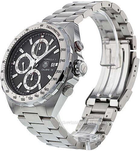 Tag Heuer Formula 1 Calibre 16 Automatic Chronograph Black Dial Silver Steel Strap Watch for Men - CAZ2010.BA0876 Buy Now By Tag Heuer
