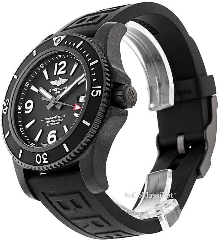 Breitling Superocean Automatic 46mm Black Dial Black Rubber Strap Watch for Men - M17368B71B1S1 Buy Now By Breitling
