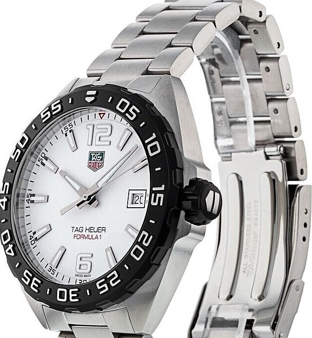 Tag Heuer Formula 1 White Dial Silver Steel Strap Watch for Men - WAZ1111.BA0875 Buy Now By Tag Heuer