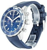 IWC Aquatimer Chronograph Blue Dial Blue Rubber Strap Watch for Men - IW376711 Buy Now By IWC