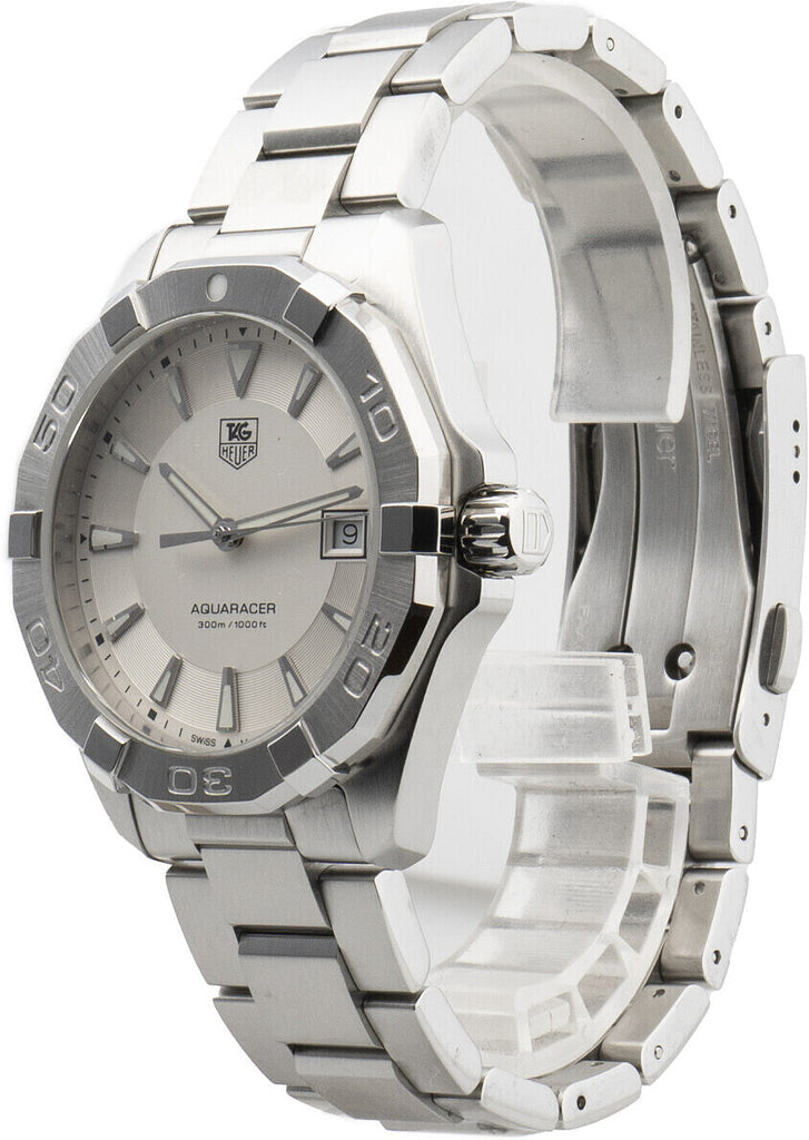 Tag Heuer Aquaracer Quartz White Dial Silver Steel Strap Watch for Men - WAY1111.BA0928 Buy Now By Tag Heuer