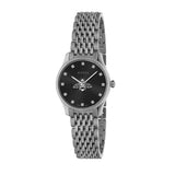 Gucci G Timeless Quartz Black Dial Silver Steel Strap Watch For Women - YA1265020 Buy Now By Gucci