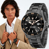Maserati Competizione Black Dial Black Steel Strap Watch For Men - R8853100035 Buy Now By Maserati