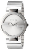Gucci G Interlocking Silver Dial Silver Steel Strap Watch For Women - YA133308