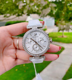 Swarovski Era Journey Silver Dial White Leather Strap Watch for Women - 5295346 Buy Now By Swarovski