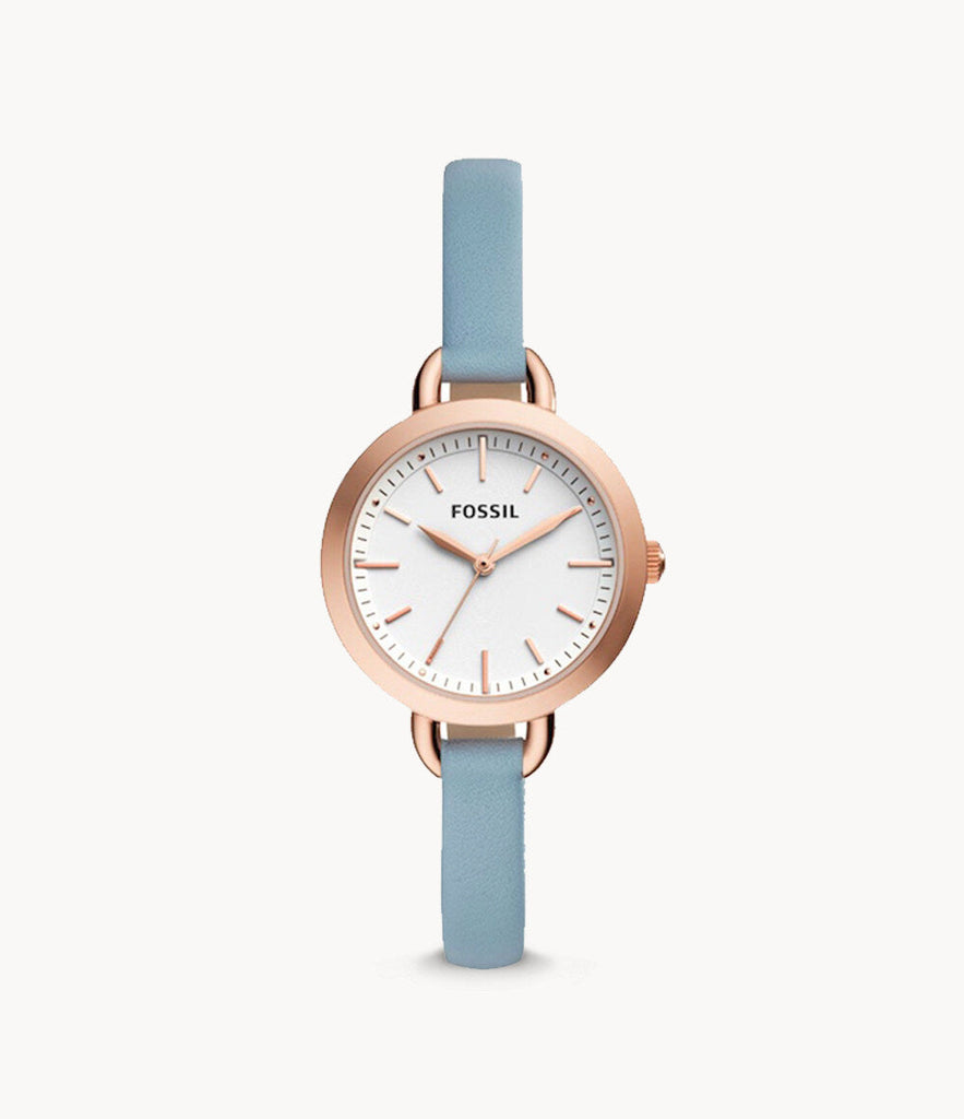 Fossil Classic White Dial Blue Leather Strap Watch for Women - BQ3327 Buy Now By Fossil